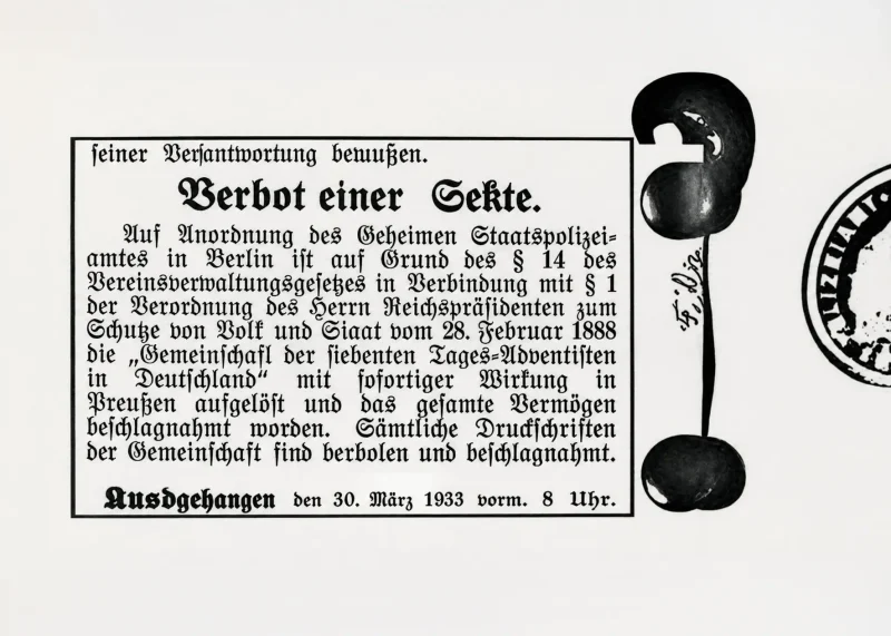 A courageous protest against the ban on the Adventist Church in 1933: Pastor Rudolf Stein